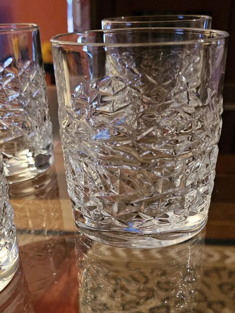 Luigi Bormioli Crystal Textured Clear Glasses - Set of 4